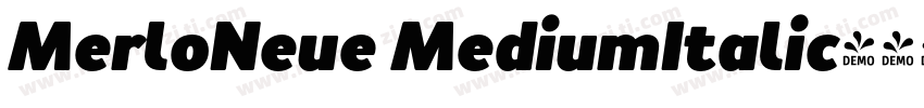 MerloNeue MediumItalic字体转换